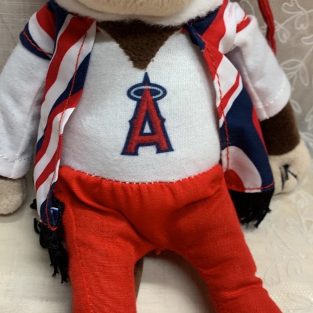 70's Hippy fringe Rally monkey plush 10" Los Angeles Angel's baseball - Picture 6 of 7